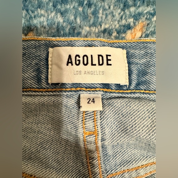 Agolde Fitted 90s Straight Leg Jeans, Organic Cotton, Size 24 - Picture 2 of 13